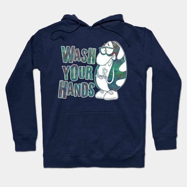 Wash Your Hands (Color) Hoodie by InsomniackDesigns